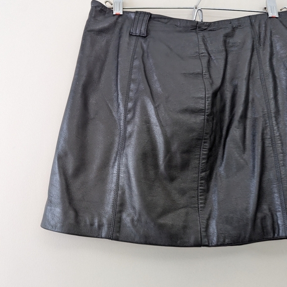 Vintage 90s Wilson's Maxima Leather Mini Skirt Minimalist Capsule - Picture 15 of 15